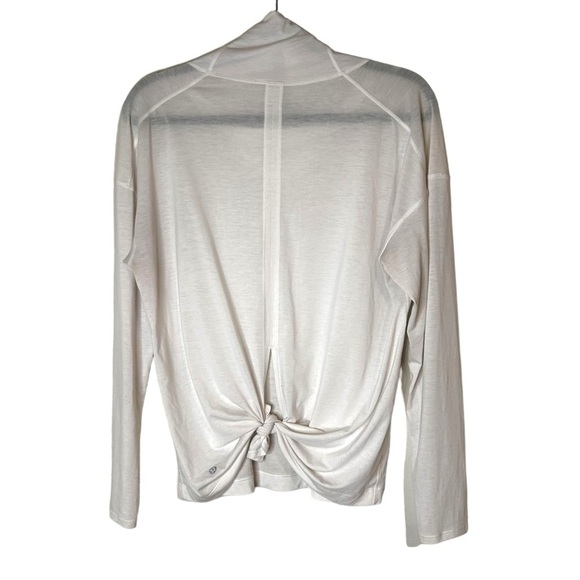Lululemon Womens Long Sleeve Mock Neck Tie Back Shirt - Picture 1 of 7